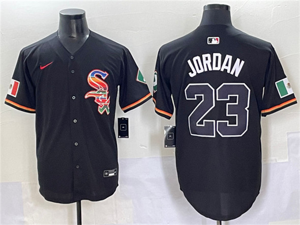 Chicago White Sox #23 Michael Jordan Black Mexico Limited Stitched Jersey - Zenithce