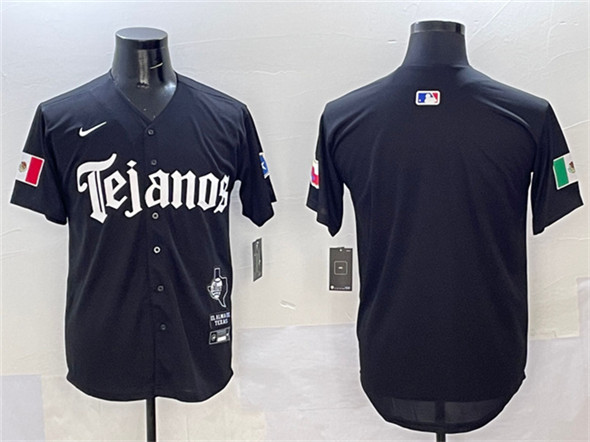 Texas Rangers Blank Black Mexico 2025 Vapor Premier Limited Stitched Jersey - Zenithce