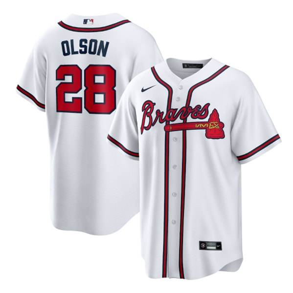 Atlanta Braves #28 Matt Olson White Cool Base Stitched Baseball Jersey - Zenithce
