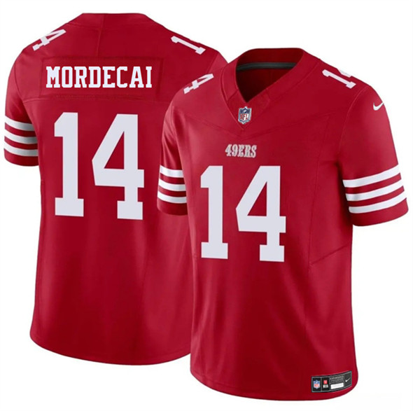 San Francisco 49ers #14 Tanner Mordecai Red 2025 F.U.S.E. Vapor Untouchable Limited Stitched Jersey - Zenithce