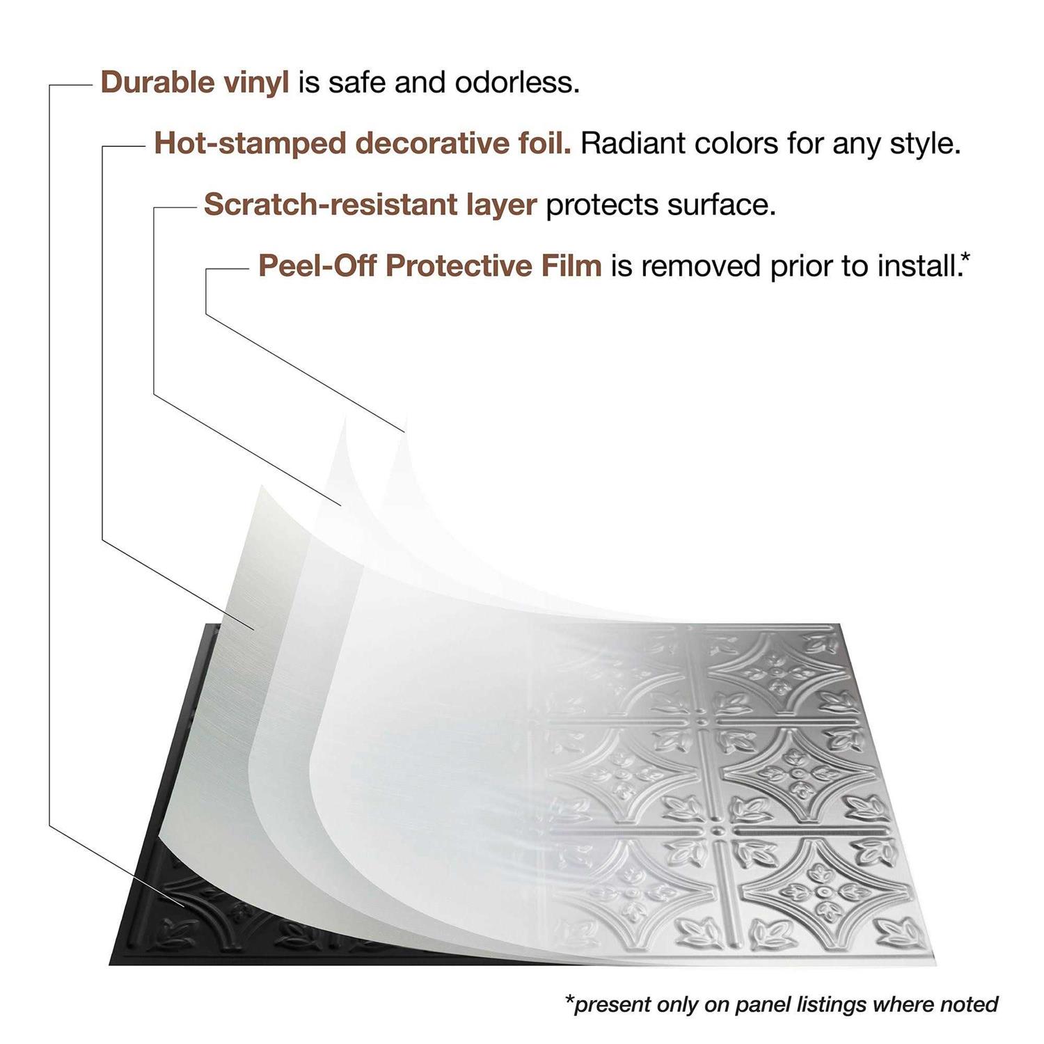 Fasade Rib Decorative Vinyl Backsplash Panel - Zenithce
