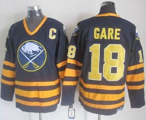 Sabres #18 Danny Gare Navy Blue CCM Throwback Stitched Jersey - Zenithce