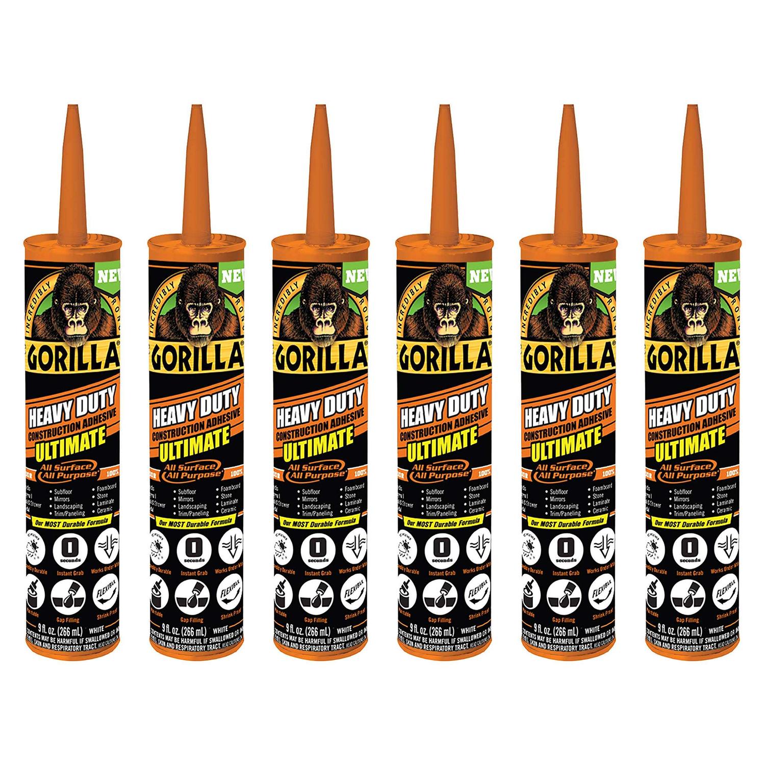 Gorilla 9 oz. Heavy Duty Construction Adhesive Ultimate - Zenithce