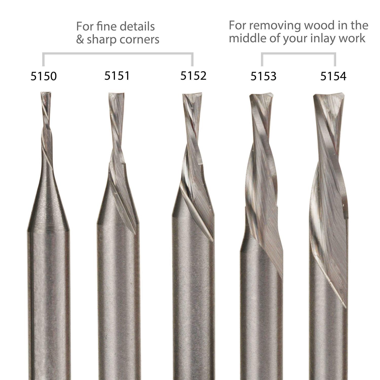 StewMac Carbide Downcut Inlay Router Bits - Zenithce