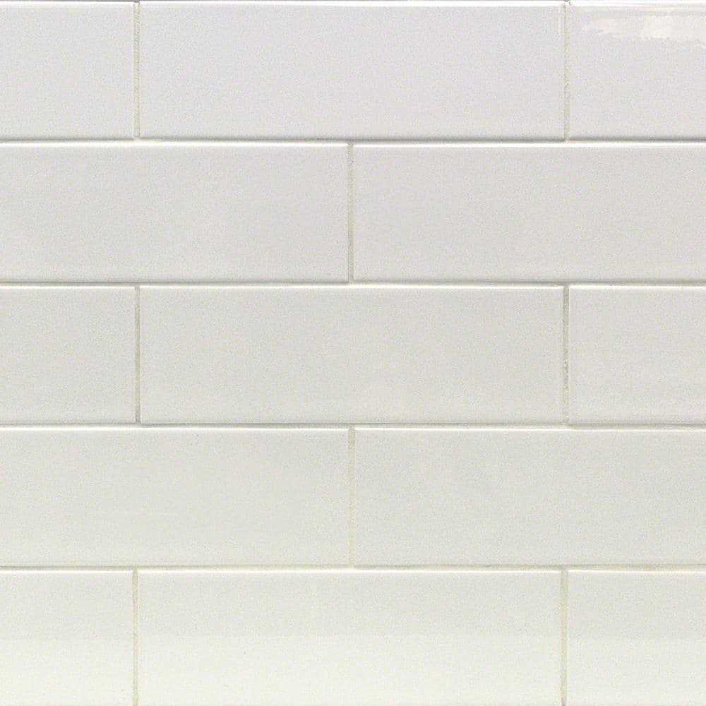 Ivy Hill Tile Essential White 3 in. x 6 in. x 6 mm Polished Ceramic Wall Subway Tile - Zenithce