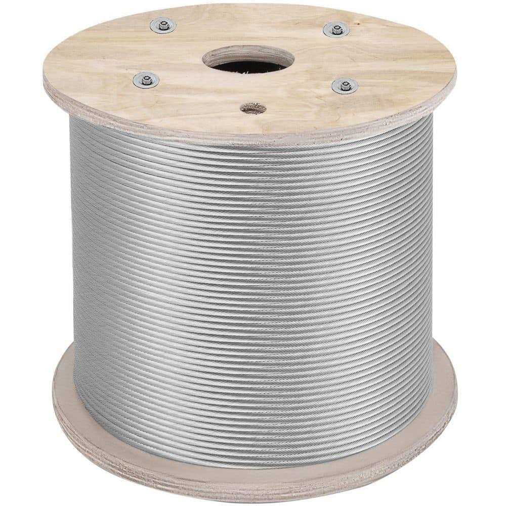 VEVOR 1×19 Stainless Steel Cable Cable Wire Rope Aircraft Cable 500ft - Zenithce