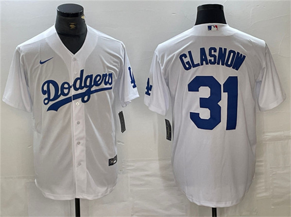 Los Angeles Dodgers #31 Tyler Glasnow White Cool Base Stitched Jersey - Zenithce