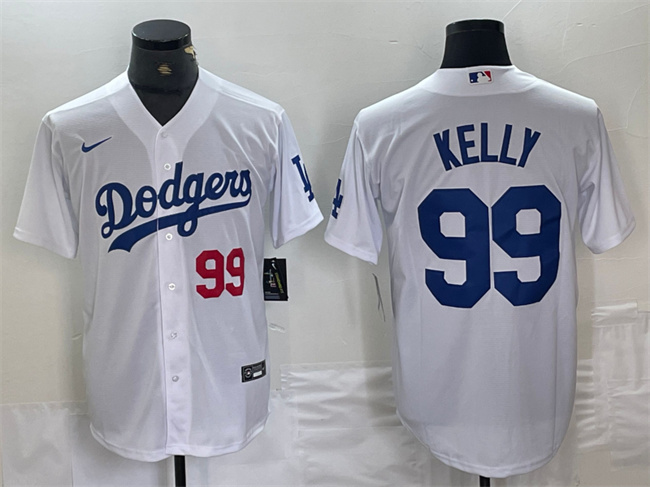 Los Angeles Dodgers #99 Joe Kelly White Cool Base Stitched Jersey - Zenithce