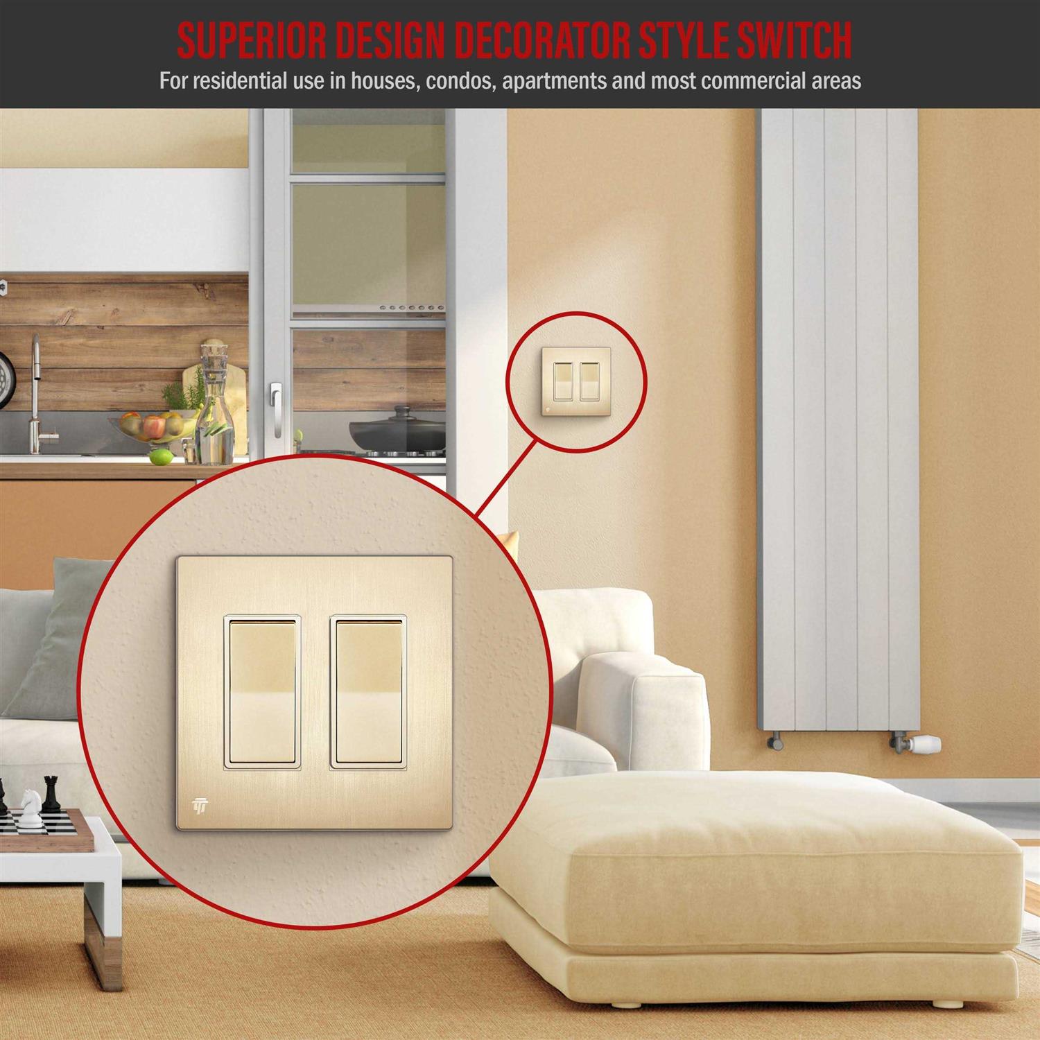 Enerlites Elite Series Decorator Receptacle Outlet Child Safe Tamper-Resistant - Zenithce