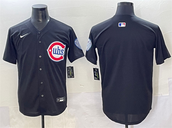 Chicago Cubs Blank Black Limited Stitched Jersey - Zenithce