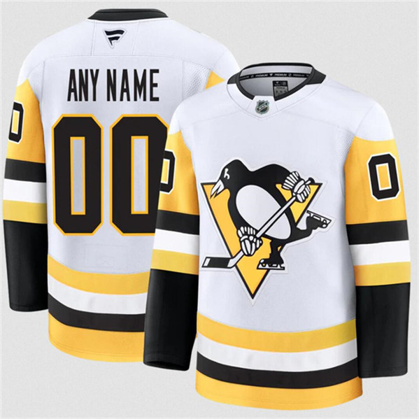 Pittsburgh Penguins Custom White 2024-25 Away Stitched Jersey - Zenithce