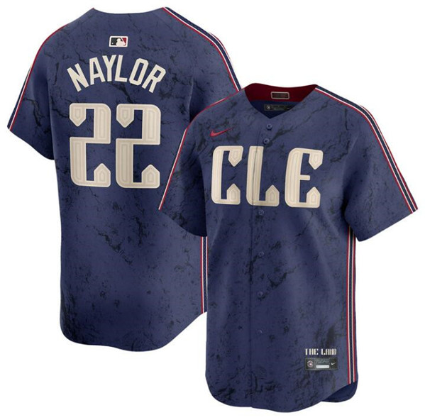Cleveland Guardians #22 Josh Naylor Navy 2024 City Connect Limited Stitched Jersey - Zenithce