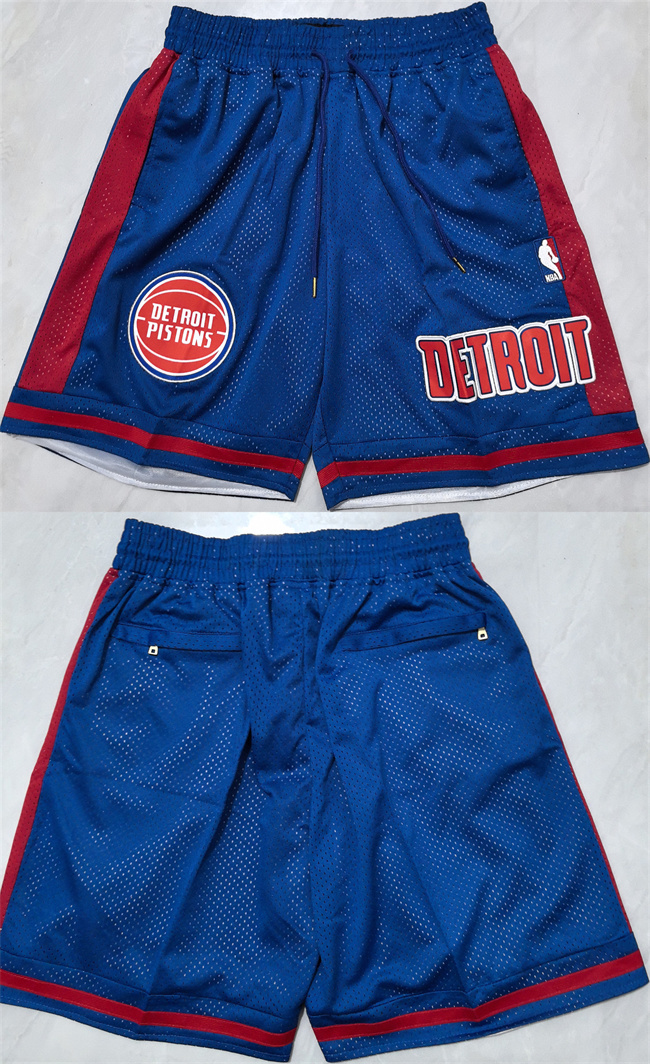 Detroit Pistons Blue Shorts (Run Small) - Zenithce