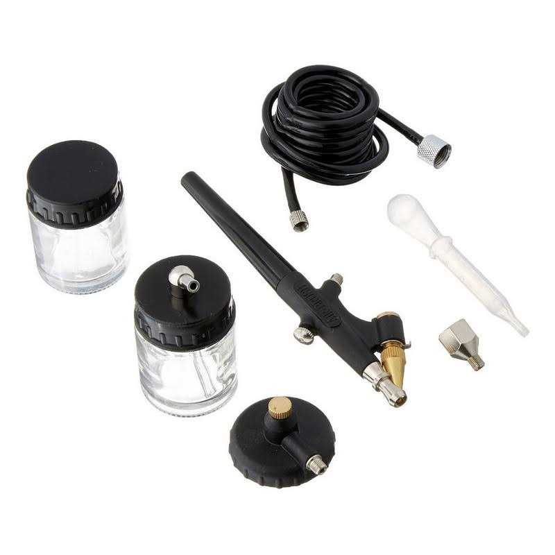 Master Airbrush Cool Runner II Dual Fan Air Compressor Professional Airbrushing System Kit with 3 Airbrushes Gravity and Siphon Feed - Zenithce