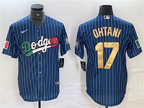 Los Angeles Dodgers #17 Shohei Ohtani Blue Gold Cool Base Stitched Jersey - Zenithce