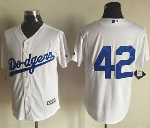 Dodgers #42 Jackie Robinson White New Cool Base Stitched Jersey - Zenithce