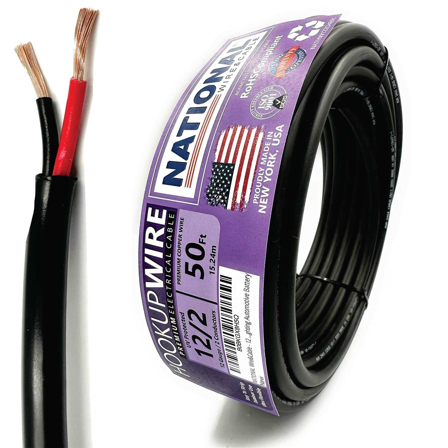 NATIONAL Wire&Cable Gauge 2 Conductors Premium Electrical Wire Made in USA - Zenithce