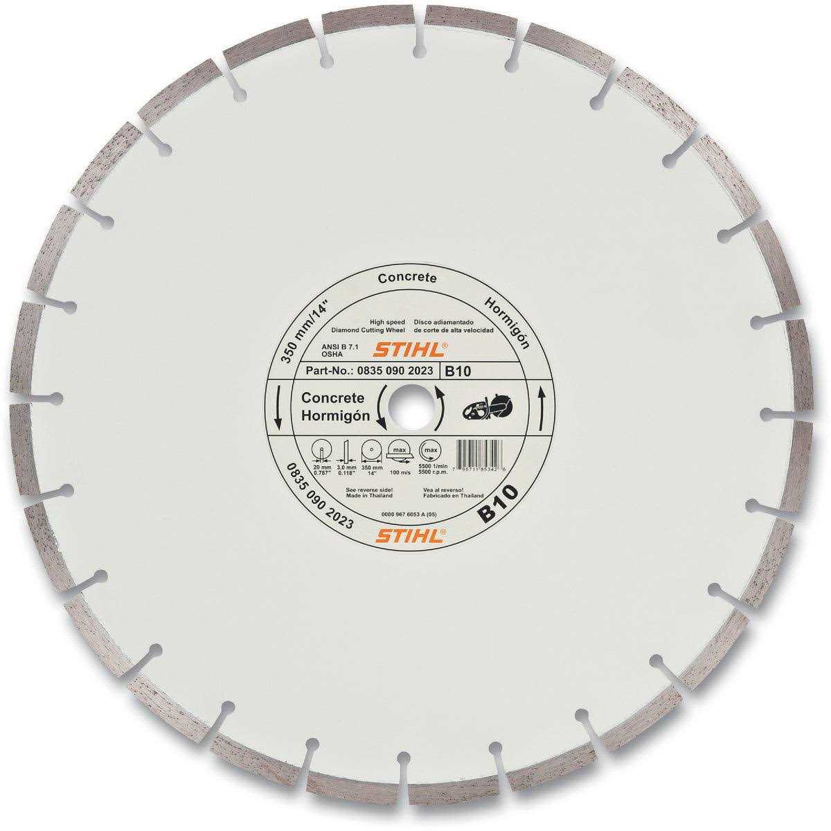 Stihl D-B 10 Diamond Economy Grade Wheel - Zenithce