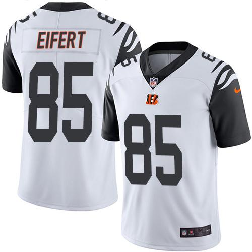 Bengals #85 Tyler Eifert White Stitched Limited Rush Nike Jersey - Zenithce