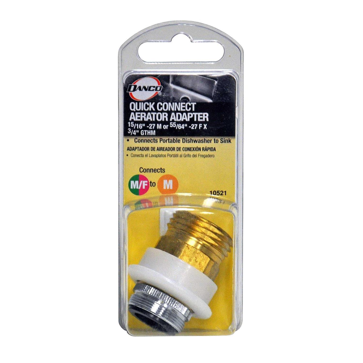 Danco 10516 Dishwasher Aerator Adapter 3/8-18 x 55/64-27 - Zenithce