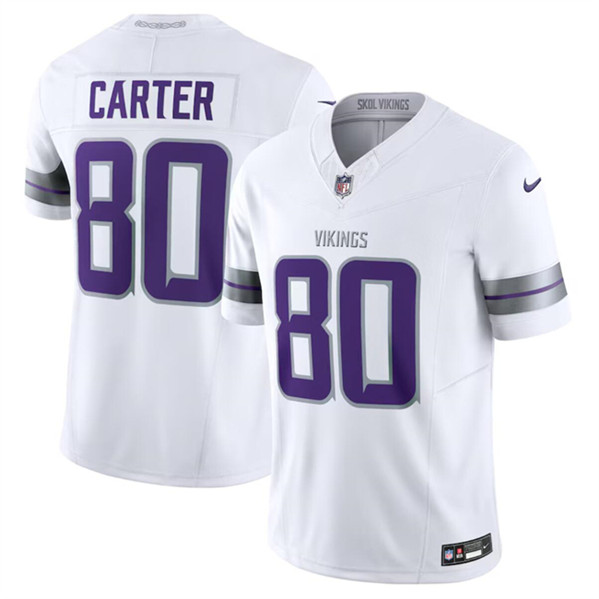 Minnesota Vikings #80 Cris Carter White F.U.S.E. Winter Warrior Limited Stitched Jersey - Zenithce