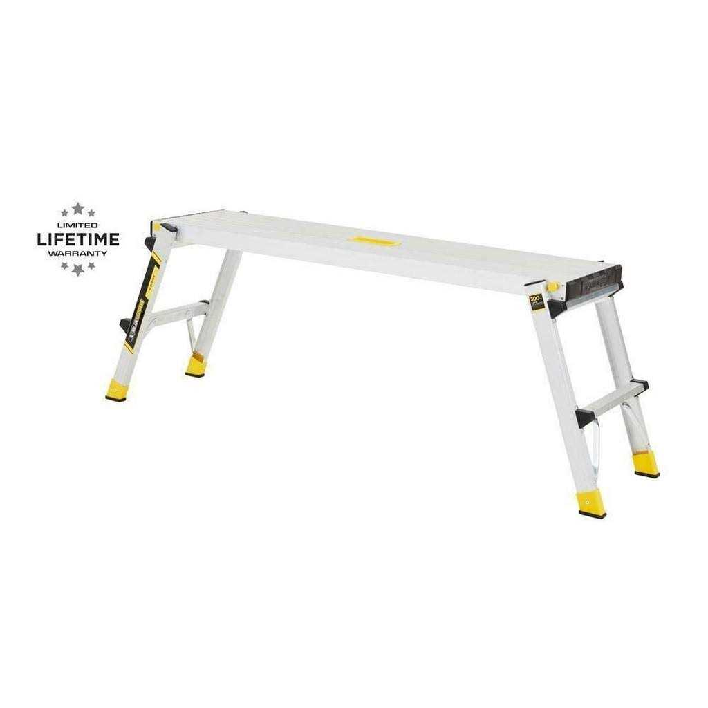 Gorilla Ladders 47.25 in. x 12 in. x 20 in. Aluminum Slim-Fold Work Platform - Zenithce