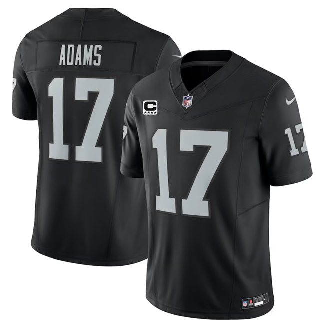 Las Vegas Raiders #17 Davante Adams Black 2023 F.U.S.E With 4-Star C Patch Vapor Untouchable Stitched Jersey - Zenithce