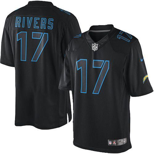 Chargers #17 Philip Rivers Black Stitched Impact Limited Nike Jersey - Zenithce