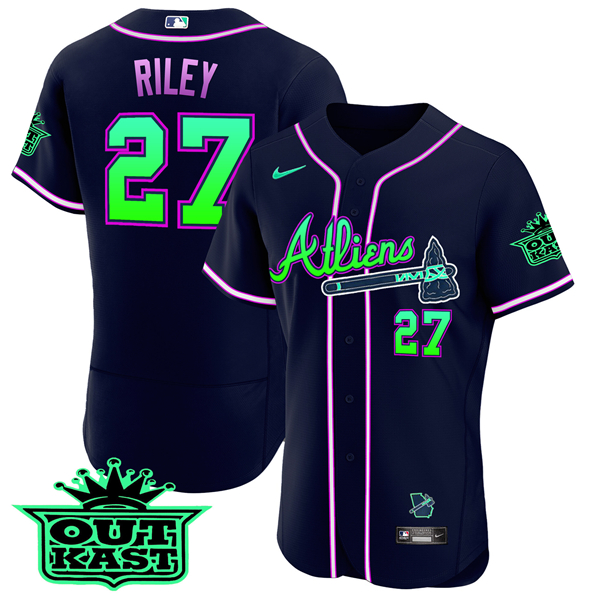 Atlanta Braves #27 Austin Riley Galaxy Flex Base Stitched Jersey - Zenithce