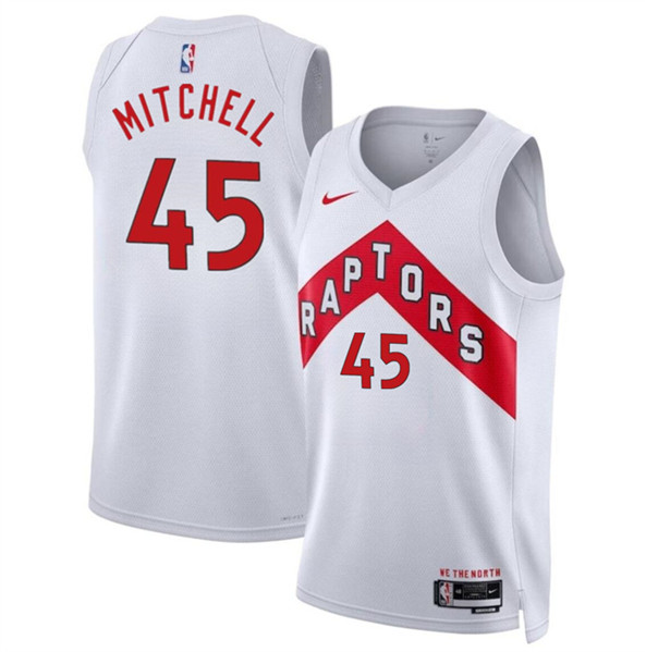 Toronto Raptors #45 Davion Mitchell White Association Edition Stitched Jersey - Zenithce