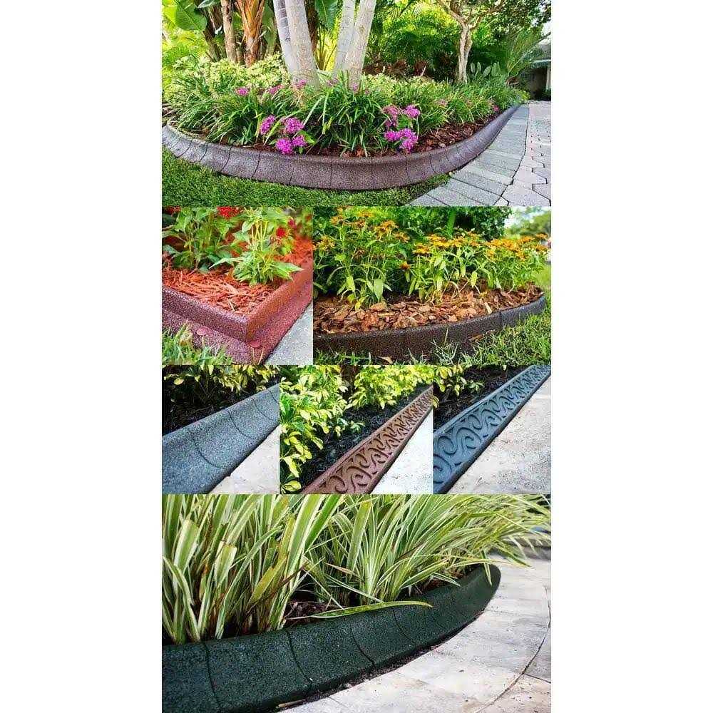 EcoBorder 4 ft Rubber Curb Landscape Edging - Zenithce