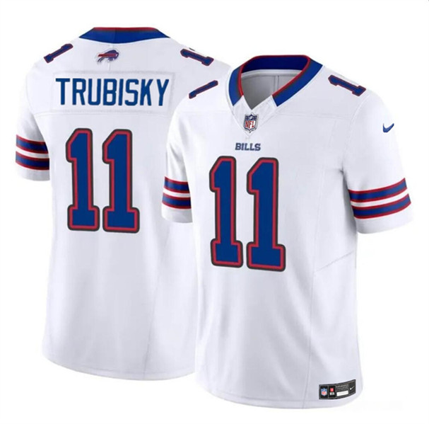 Buffalo Bills #11 Mitch Trubisky White 2023 F.U.S.E. Vapor Untouchable Limited Stitched Jersey - Zenithce