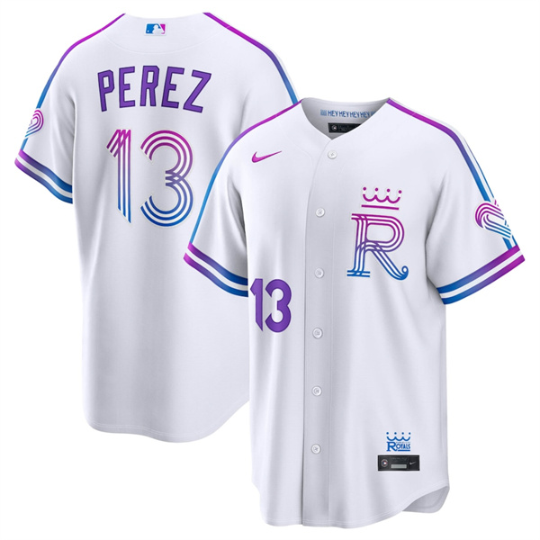 Kansas City Royals #13 Salvador Perez White 2026 City Connect Stadium Stitched Jersey - Zenithce