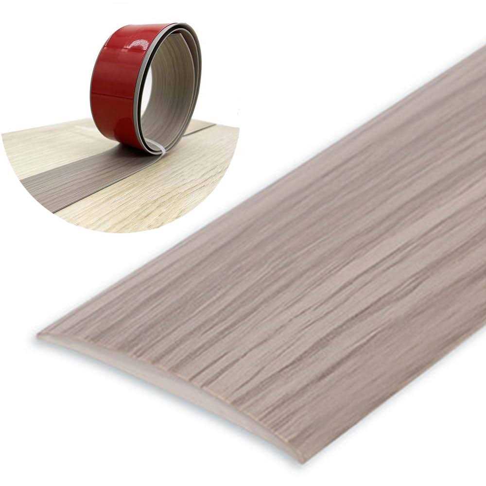Floor Rubber Transition Strip Self Adhesive Carpet to Tile Transition Strip Edging Trim Strip for Threshold Transitions with a Height Less Than 5 mm - Zenithce