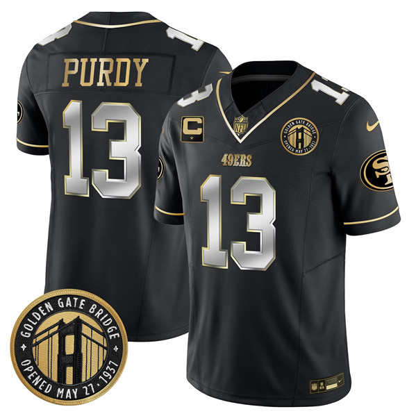 San Francisco 49ers #13 Brock Purdy Black F.U.S.E. Golden Gate Bridge With 1-Star C Patch Vapor Limited Stitched Jersey - Zenithce