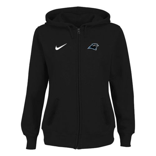 Women's Carolina Panthers Stadium Rally Full Zip Hoodie Black - Zenithce