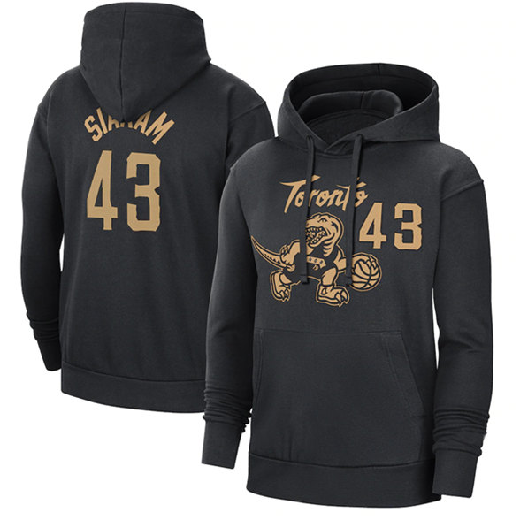 Toronto Raptors #43 Pascal Siakam Black Pullover Hoodie - Zenithce
