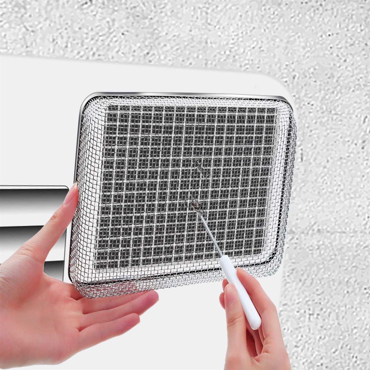 Tatuo Flying Insect Screen Rv Furnace Vent Cover Water Heater Vent Cover Stainless Steel Mesh with Installation Tool - Zenithce