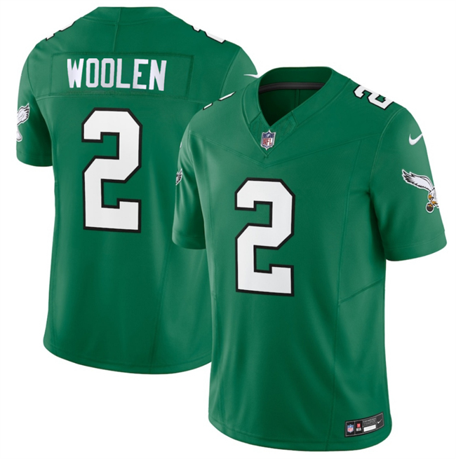 Philadelphia Eagles #2 Tariq Woolen Kelly Green 2026 F.U.S.E. Vapor Untouchable Limited Throwback Stitched Jersey - Zenithce