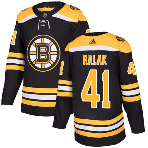 Boston Bruins #41 Jaroslav Halak Black Stitched Jersey - Zenithce