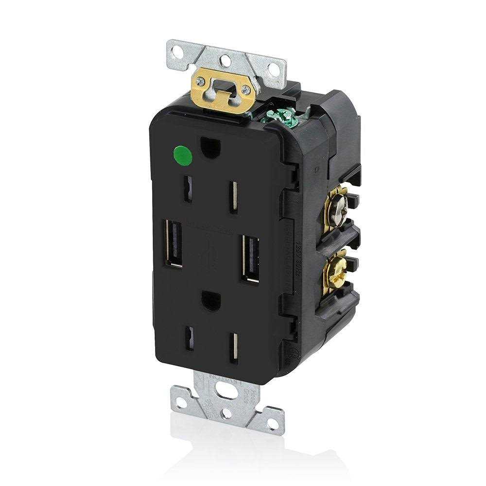 Leviton T5632-B USB Charger/Duplex Tamper-Resistant Receptacle - Zenithce