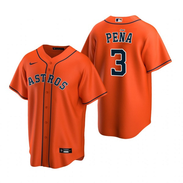 Houston Astros #3 Jeremy PeNa Orange Cool Base Stitched Jersey - Zenithce