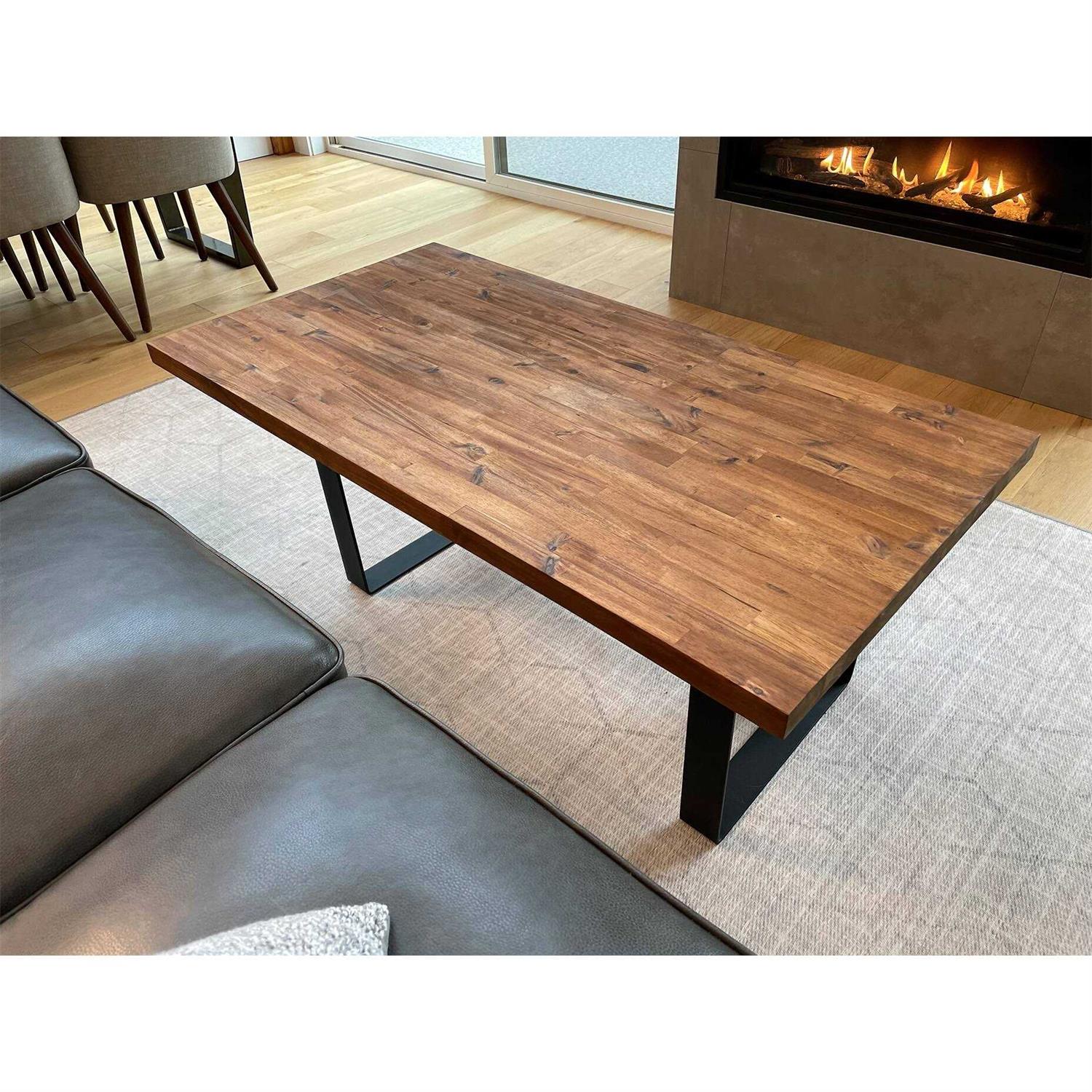 Sparrow Peak Acacia Espresso Stained 60-in x 30-in x 1.5-in Espresso Stained Straight Butcher Block Acacia Countertop 1530FJACAESP-60 - Zenithce