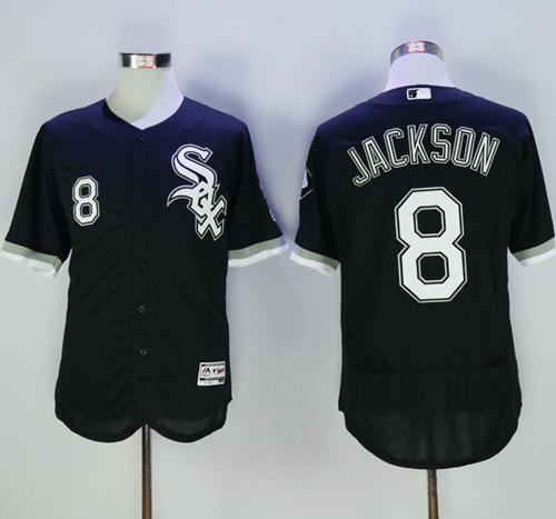 White Sox #8 Bo Jackson Black Flexbase Authentic Collection Stitched Jersey - Zenithce