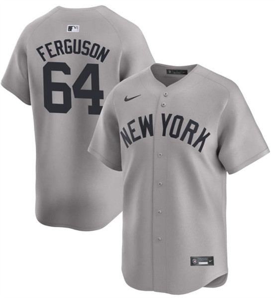 New York Yankees #64 Caleb Ferguson Gray 2024 Home Limited Cool Base Stitched Jersey - Zenithce