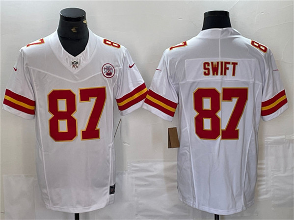 Kansas City Chiefs #87 Taylor Swift White F.U.S.E. Vapor Untouchable Limited Stitched Jersey - Zenithce