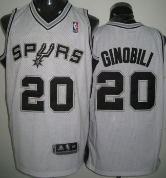 San Antonio Spurs #20 Manu Ginobili White Swingman Jersey - Zenithce