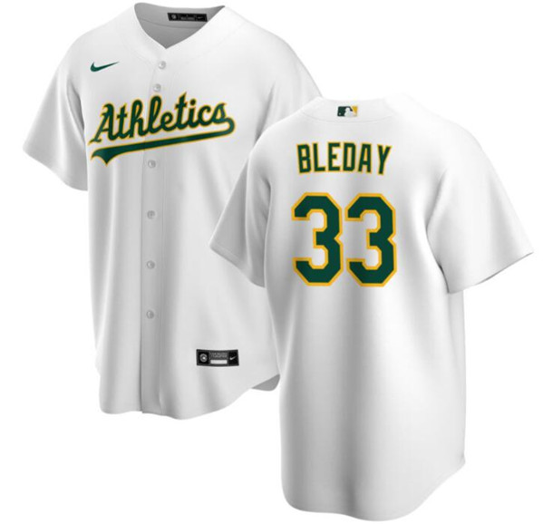 Oakland Athletics #33 JJ Bleday White Cool Base Stitched Jersey - Zenithce