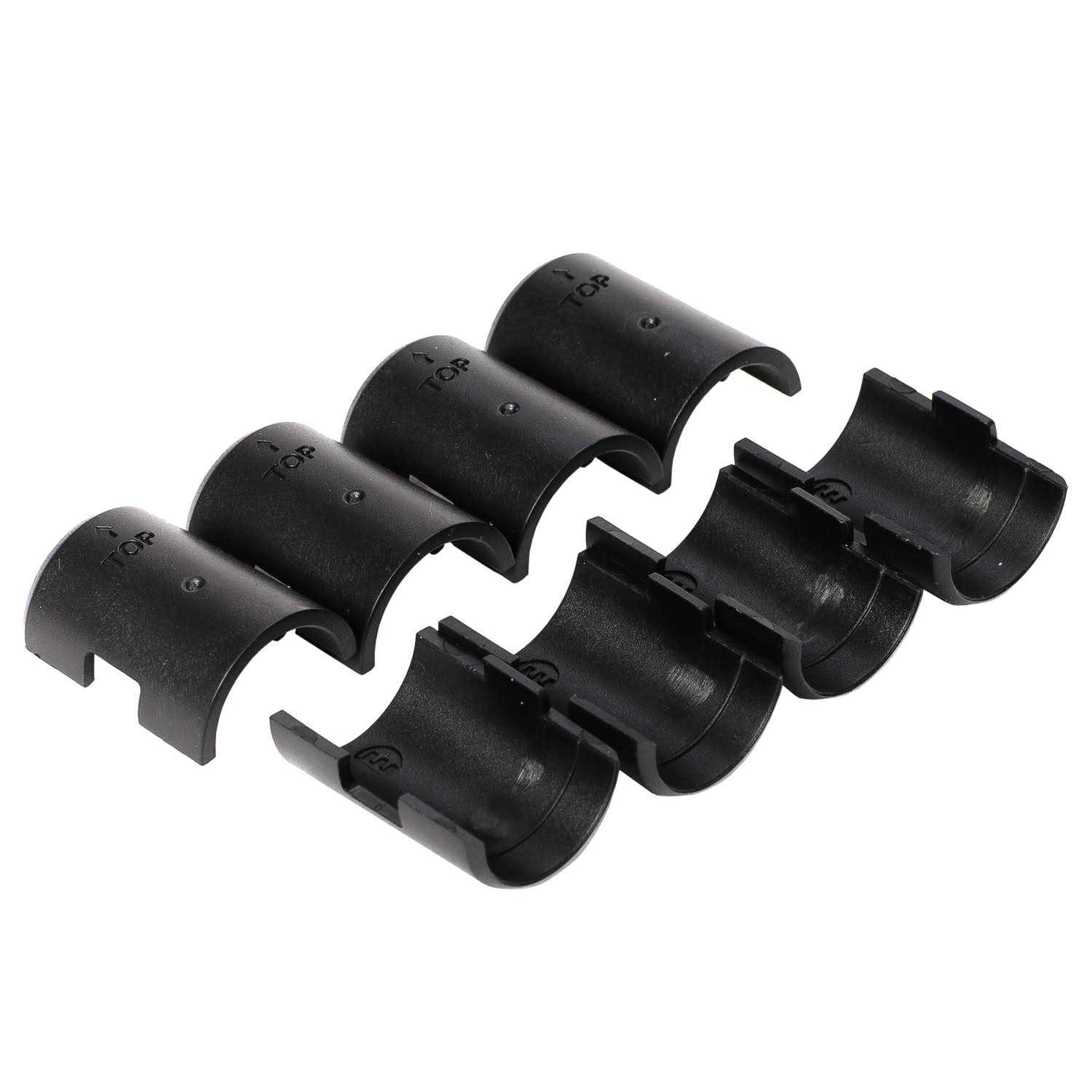 HSS Wire Shelf Lock Clip, Fits 1 Pole Diameter, Black, 8-Pack 8TL1P - Zenithce