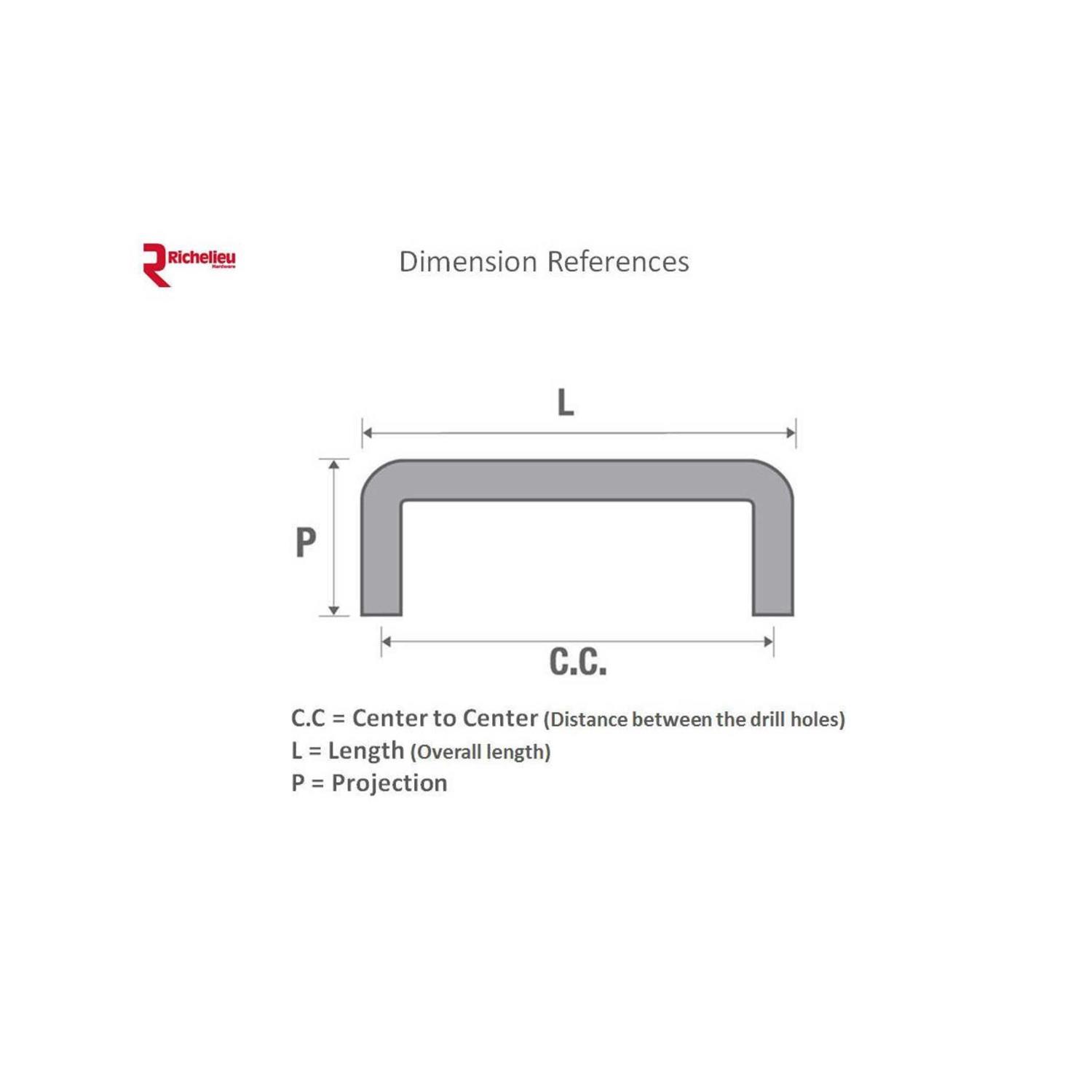 Expression 5 1/32 Center to Center Recessed Pull Richelieu BP897128 - Zenithce
